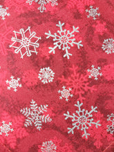 Load image into Gallery viewer, Red Snowflake Bandana (EXTRA LARGE)