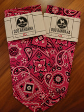 Load image into Gallery viewer, Pink Paisley Bandana (MEDIUM)